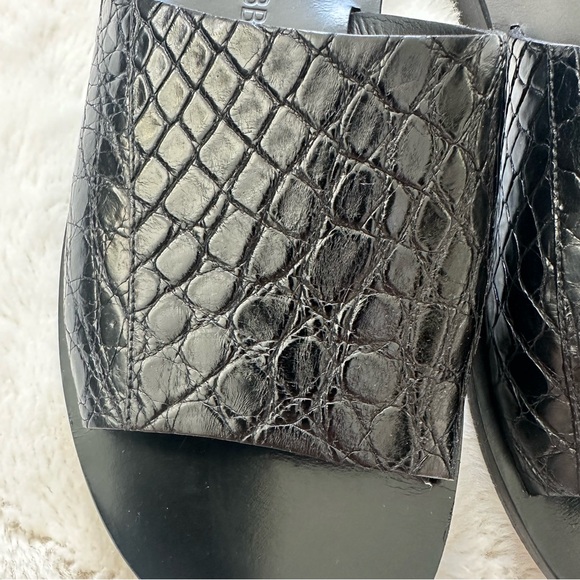 Dolce&Gabbana men croco print leather slides size 8 US Authentic - Picture 3 of 8